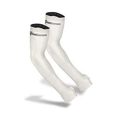 FARMER'S DEFENSE Gardening Arm Sleeves|UV Cooling Protective Sleeve Women & Men|Anti-Scratch Cover Sun UPF Outdoor Protection - Cream - XS - color: Cream, size: X-Small