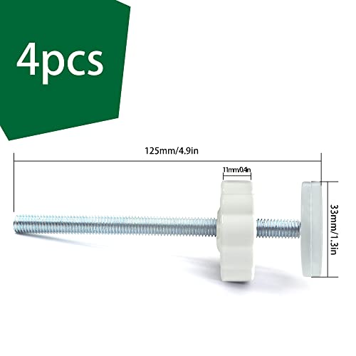 Vmaisi 8MM Pressure Gates Threaded Spindle Rods 4 Pack | Baby Gates Accessory Screw Bolts Kit Fit for All Pressure Mounted Walk thru Gates - size: 4 Count (Pack of 1)