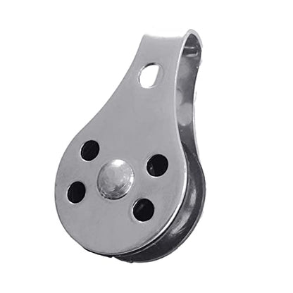 Stainless Steel Nylon Pulley Single Wheel Buckle Bearing Lifting Rope Pulley for Workout Bodybuilding Exercise Single Wheel Hoverboard Skateboard