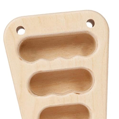 Wood Hangboard for Rock Climbing - 2 Pack Fingerboard Training Board with Ropes (11x3x14cm/4.3x1.2x5.5in)