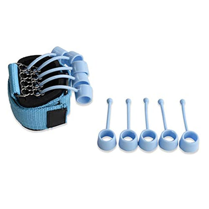 Hand Exerciser, Finger and Hand Extensor Trainer with Resistance Band for Strengthening Finger Flexion Extension Training, Ergonomic Design, High Grade Material, 20lbs 40lbs 60lbs - color: Blue 40 pounds