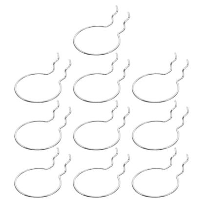 10pcs Silver Metal Pegboard Hooks Hanging Board Tool Hangers Pegboard Hardware Accessories for Garage Craft Storage and Industrial Use