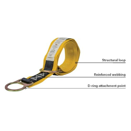 Guardian Fall Protection 10787 Premium 6-Foot Cross-Arm Straps with Large and Small D-Rings - size: 6 ft