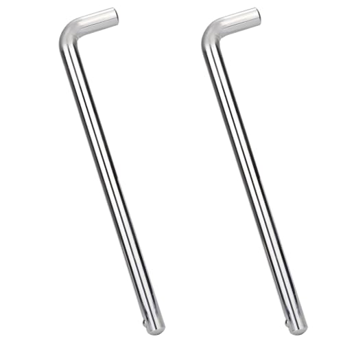 Gosknor 2pcs L Shaped Weight Stack Pins, Carbon Steel 3/8in Diameter 6in Loading Pin Tensile Weight Stack Extender Pin Weight Machine Selector Rod Perfect Fitness Equipment Accessories