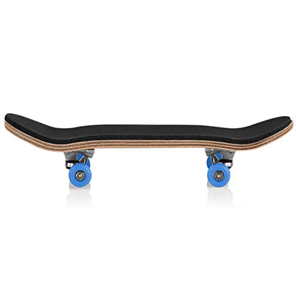 1Pc Maple Wooden Alloy Fingerboard Finger Skateboard Box with Reduce Pressure Kids - color: Dark Blue