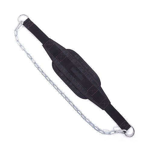 Strength Training Bodybuilding U-shaped Dip Belt Metal Chain Clip for Weight Lifting