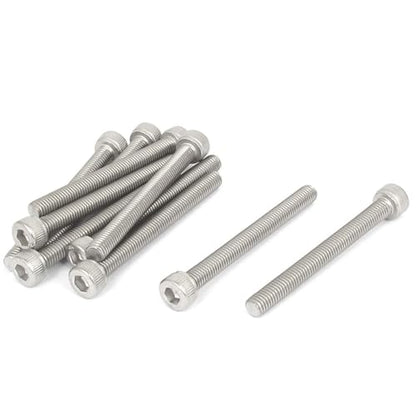 TOP-VIGOR 10Pcs M5-0.8 x 50mm Hex Socket Head Cap Screws, Allen Socket Drive DIN912, 304 Stainless Steel Replacement Machine Fastener Screws for Bicycle Motorcycle Machine Repairment - size: M5 x 50mm x 10pc