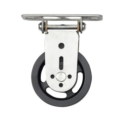 U Groove Stainless Steel Wall Pulley Rotating Silent Pulley Home Gym Wall Mount Bodybuilding Cable LAT Lift Muscle Pulley Mute Swivel Bearing Wheel