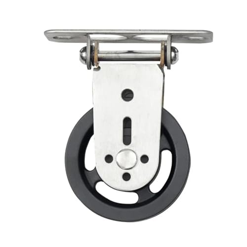 U Groove Stainless Steel Wall Pulley Rotating Silent Pulley Home Gym Wall Mount Bodybuilding Cable LAT Lift Muscle Pulley Mute Swivel Bearing Wheel