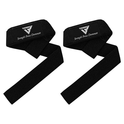Weight Lifting Straps,Powerlifting Deadlifting, Anti Slip 60CM Hand Bar Grip, 5MM Neoprene Wrist Support, Heavy Duty Weightlifting Bodybuilding Workout - color: Black