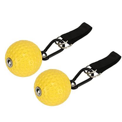 Pull Up Ball Grip with Straps, Multi Functional Climbing Ball Handles for Strength Training, Non - Slip PU Fitness Grips with Stainless Steel Hooks, for Indoor Outdoor