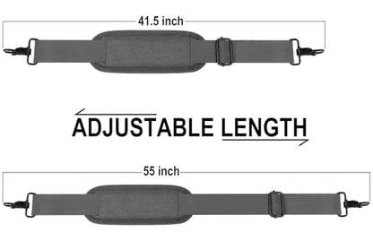 Shoulder Strap 56 inch, Universal Adjustable Thick Soft Duffel Bag Shoulder Strap Replacement Comfortable Belt with Metal Swivel Hooks for Laptop Messenger Bag, Briefcase, Shoulder Bag, Dark Gray - color: Dark Gray