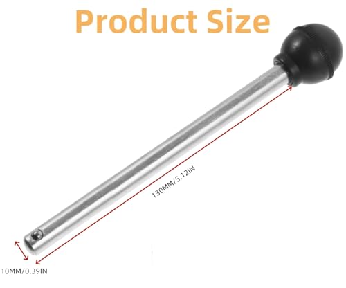 2PCS Weight Stack Pin, Round Loading Pin Replacement Stainless Steel Universal Weight Machine Pin Gym Equipment Exercise Strength Training Selector Lock Pin Weight Pin