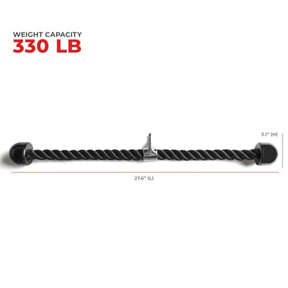 Sunny Health & Fitness Power Cage Squat Rack Attachments for Home Gym | Strength Training, Expanded Workout Variety, Durable Construction, Secure Fit, Quick Installation, Versatile Exercise Support - style: Tricep Rope