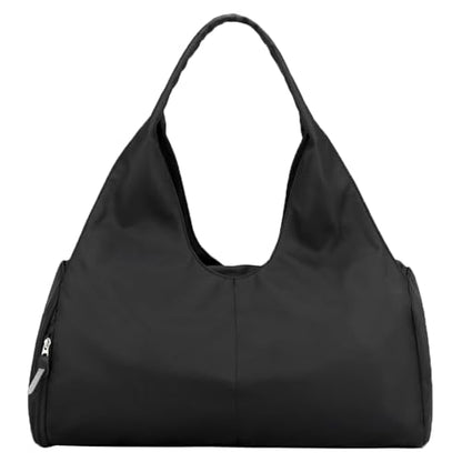Forestfish Yoga Gym Bag For Women With Shoes Compartment & Wet Dry Storage Pockets Lightweight Duffel Bag, Black - color: Black