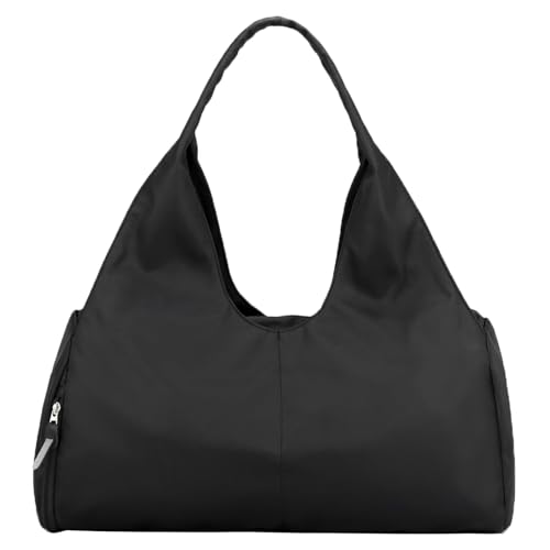 Forestfish Yoga Gym Bag For Women With Shoes Compartment & Wet Dry Storage Pockets Lightweight Duffel Bag, Black - color: Black