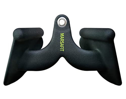 MARSAFIT Home Gym Fitness Rowing T-bar V-bar Pulley Cable Machine Attachment, Bicep Curl Tricep LAT pulldown Bar Back Strength Training Handle Grips LAT Pull Down Bar for Seat Row Workout - style: BTBAR 1901
