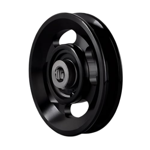 Aluminum Pulley for Home Gym, Load Capacity Sealed Bearing Pulley System, Quiet & Smooth Replacement Gym Pulley Wheel for Cable Machine, LAT Pulldown, Weight Equipment (1, Black, 88-90mm) - color: Black, size: 88-90mm