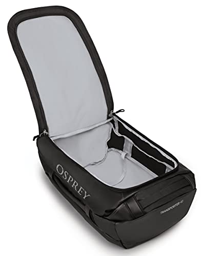 Osprey Transporter Travel Duffel Bag - color: Black, size: 40L
