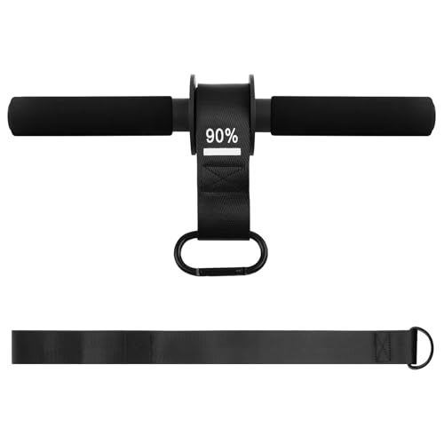 Forearm Strengthener and Wrist Roller with Thick Grip & Adjustable Strap, Ideal for Grip Strength Training, Muscle Building and Rehabilitation - color: Black