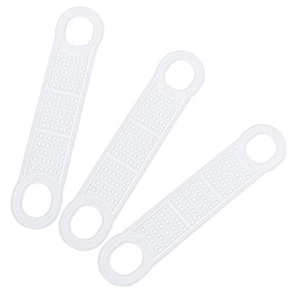AUEAR, 100 Pack Clear Non-Slip Rubber Clothes Grips Clothing Strips for Wood Plastic Hangers Home Stores Use