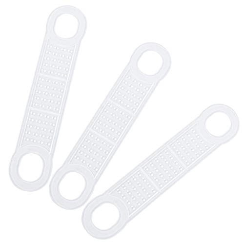 AUEAR, 100 Pack Clear Non-Slip Rubber Clothes Grips Clothing Strips for Wood Plastic Hangers Home Stores Use