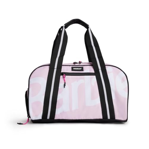 Vooray Burner Small Gym Bag for Women and Men, 23L | Lightweight Duffle Bag with Shoe Compartment, Water Bottle Pocket, Magnetic Handles, Adjustable Strap, Use for Sports, Travel - color: 23l - Barbie Classic Blush