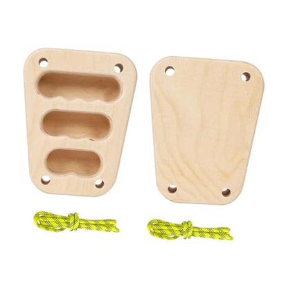 2X Wood Hangboard Rock Climbing Holds, Climbing Fingerboard for Doorway - Sturdy Core Strength Training Board for Beginners, 11x3x14cm (4.33x1.18x5.51in)