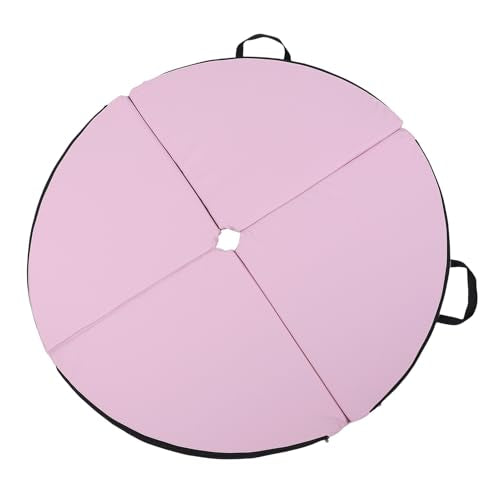 GOWENIC Pole Dance Crash Mat, Foldable Round Crash Mat with EPE Foam Padding and PU Cover, Protective Fall Safety Cushion for Pole Dancing, Dance Safety Pad for Training Fitness Gym