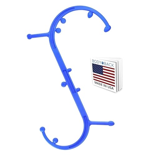 Body Back Buddy Classic USA Made FSA Eligible Handheld Full Body Massage Cane Trigger Point Massage Tool for Deep Tissue Pain Relief - Dual Massage Hooks for Back, Shoulder, Neck. Manual Back Massager - color: Blue, size: Classic
