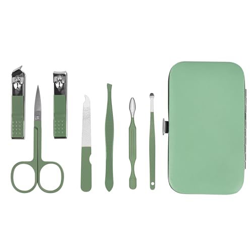 Manicure Set Personal Care Nail Clipper Kit Professional Manicure Pedicure Set Mens Accessories Personal Care Nail Grooming Present for Men Husband Boyfriend Parent, Green - color: Green