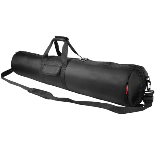 HEMMOTOP Tripod Bag, 47x8.3in All Sides Thick Padded Tripod Carrying Case with Shoulder Strap and Handle, Heavy Duty Light Stand Bag with Two Zippered Pockets for Pool Cue, Speaker Stand -R12021 - size: 47" L x 8.3" D