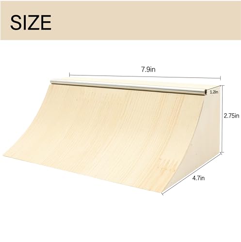 Wooden Fingerboard Ramp Handmade Pro Quarter Pipe Obstacles