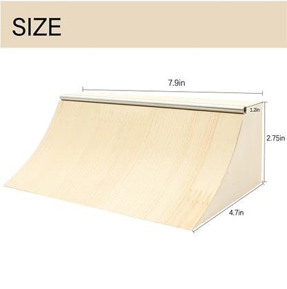 Wooden Fingerboard Ramp Handmade Pro Quarter Pipe Obstacles