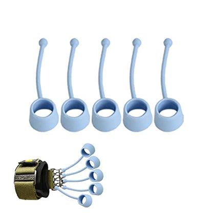 Elastic Silicone Finger Strengthener, 5 Hand Exerciser, Recovery Physical Equipment Workout Extension, Hand Grip Trainer Strength Stretching Rehabilitation - size: 40 lbs 5 finger cots
