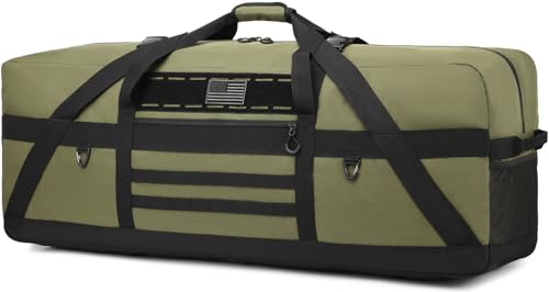 45" Extra Large Duffle Bag, Heavy Duty Duffle Bag with Multiple Pockets | Perfect as Camping Bag Travel Storage Tent Storage Sports Equipment Bag For Coaches & More - color: Green