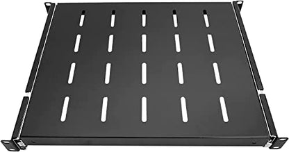 1U Sliding Rack Shelf 19" Server Rack Mount Cabinet 14"-22" Adjustable Depth 4 Post