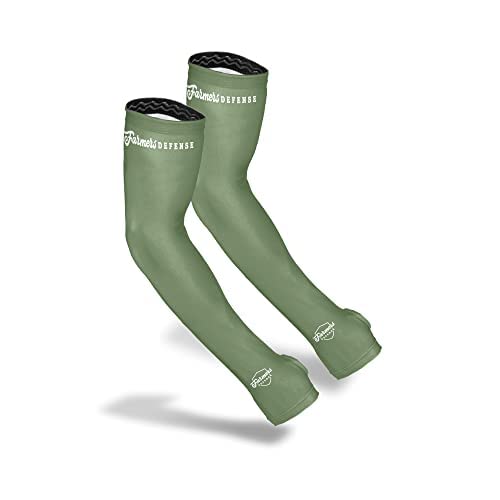 FARMER'S DEFENSE Gardening Arm Sleeves|UV Cooling Protective Sleeve Women & Men|Anti-Scratch Cover Sun UPF Outdoor Protection - Forest Green - XS - color: Forest Green, size: X-Small