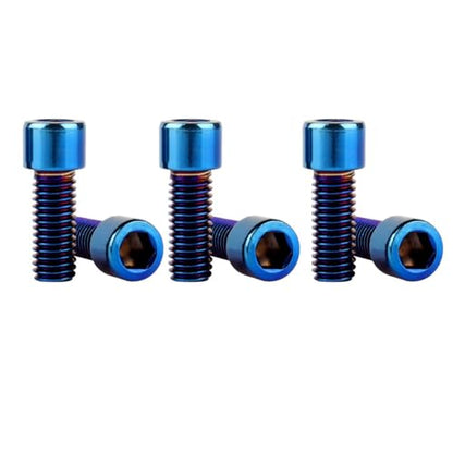 6Pcs Bike Screws M6x10 12 16 18 20 25 30 35mm Stainless Steel Socket Head Cap Allen Hex Bolt (Burnt Blue, M6 x16mm) - color: Burnt Blue, size: M6 x16mm