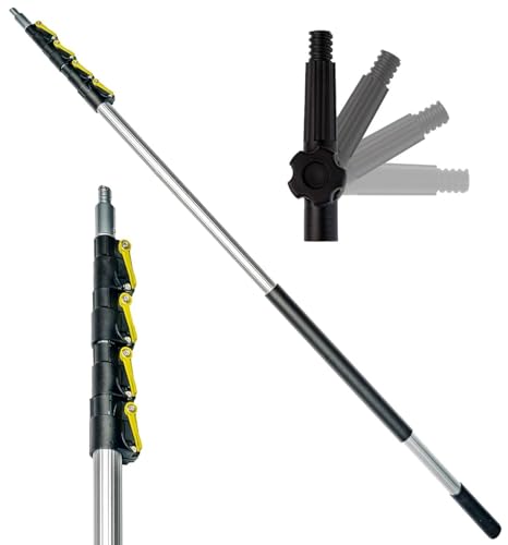 DOCAZOO Extension Telescoping Pole 5-12 Ft | High Reach Extension Pole for Cleaning, Dusting, Window Washing & Painting - Indoor & Outdoor Use (Pole Only) - size: 12 Ft, style: Pole Only