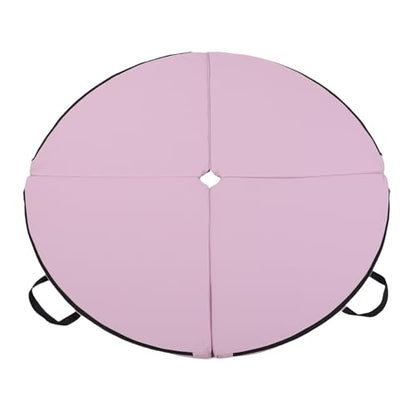 GOWENIC Pole Dance Crash Mat, Foldable Round Crash Mat with EPE Foam Padding and PU Cover, Protective Fall Safety Cushion for Pole Dancing, Dance Safety Pad for Training Fitness Gym