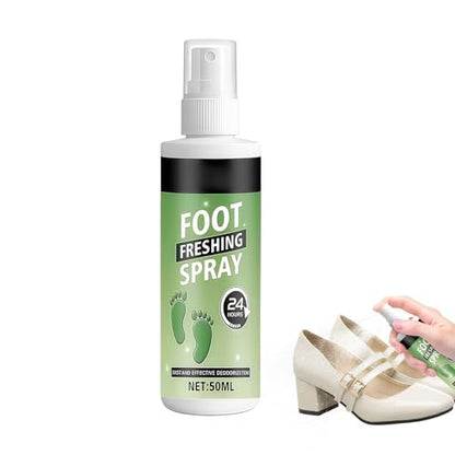 Shoe Odor Spray 60ml Powerful Long-Lasting Freshener | Foot Odor Spray for Leather Boots Footwear Tennis Hockey Closet Home Sneaker