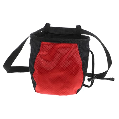 Climbing Chalk Bag Waist Pouch for Climber Large Capacity Anti-Slip Chalk Powder Storage Pack Red Black Outdoor Bouldering and Fitness Equipment