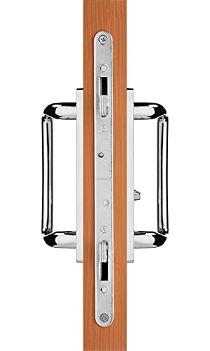 Rockwell Security Charlotte Patio Sliding Door Handle Set Polished Chrome Fits 3-15/16 Inch CTC Screw Holes for Residential Use - color: Polished Chrome