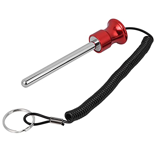Drop Set Pins Gym with Pull Rope, Stable Weight Stack Pin, Practical Gym Pin Easy to Install, Replacement for Strength Training Equipment, Rod Length 4in Diameter 0.4in - color: Red