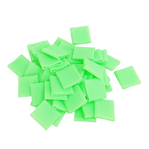 50PCS Finger Sleeves Protectors, Silicone Soft Thin Finger Compression Sleeve Thumb Guard Instrument Accessories for Preventing Blistering and Redness (Silicone) - color: Green