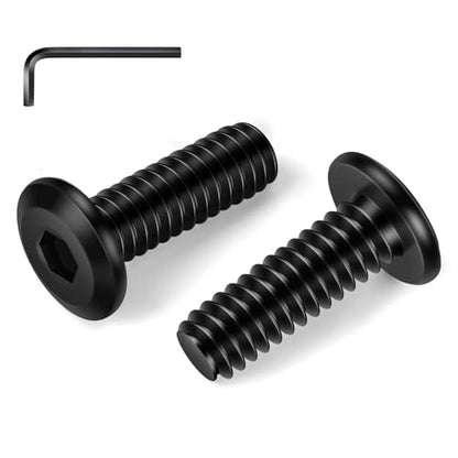 #10-24 x 1 Flat Head Socket Head Screw Furniture Bolts Countersunk Connector Screws, Stainless Steel 18-8 (304), Black Oxide, Fully Threaded, 25 PCS - size: #10-24 x 1"