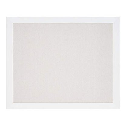 DesignOvation Beatrice Framed Linen Fabric Pinboard, 27x33, White, Rustic Wall Organization - color: White, size: 27" x 33"