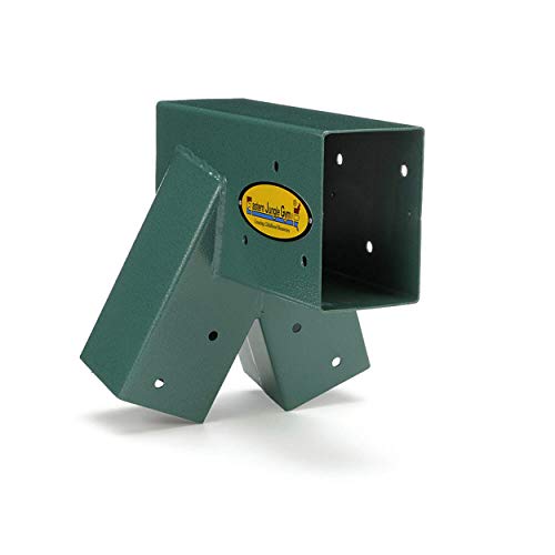 Eastern Jungle Gym Easy 1-2-3 A-Frame Swing Set Bracket, Green | Heavy Duty Swingset Bracket for Easy, Simple Installation | DIY Swing Set Part to Build Playground Sets for Backyards - style: A-Frame Swing Set Bracket