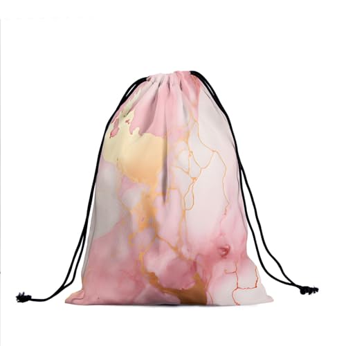 Gymnastics Grip Bag for Gymnasts Gymnastic Drawstring Bag Gym Athlete Bag - color: Pink Marble With Gold Stripes, size: 9.25" x 12" (Pack of 1)